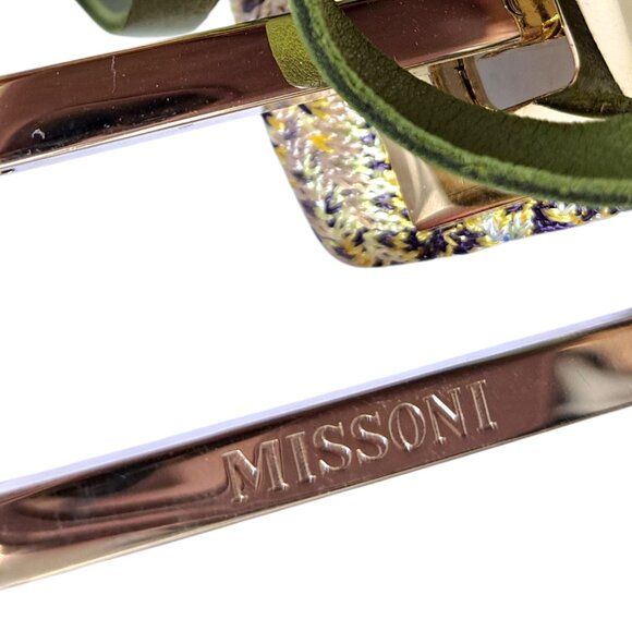 Missoni Women's Green Multi Leather Trim Small Coin Purse - Picture 8 of 9